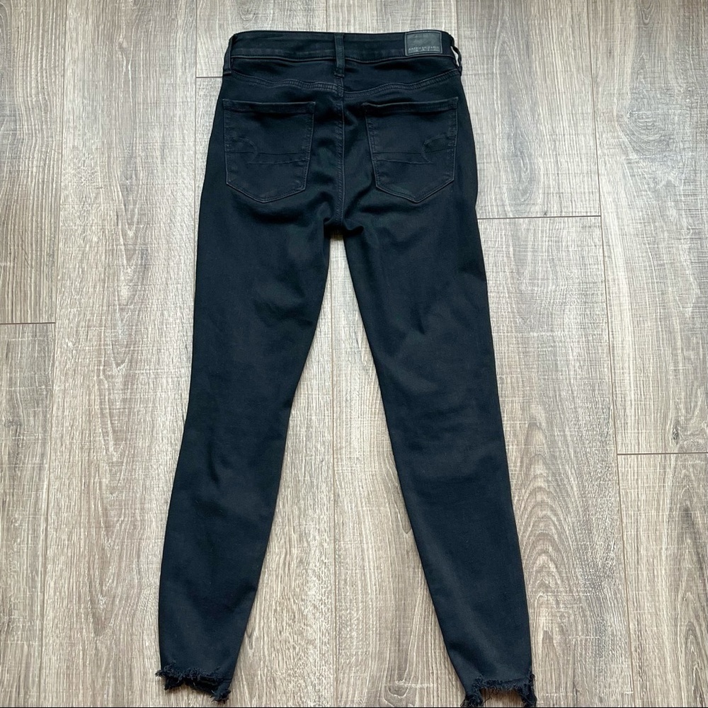 AMERICAN eagle hi-Rise next level stretch black jegging size 2 SHORT - Picture 4 of 16